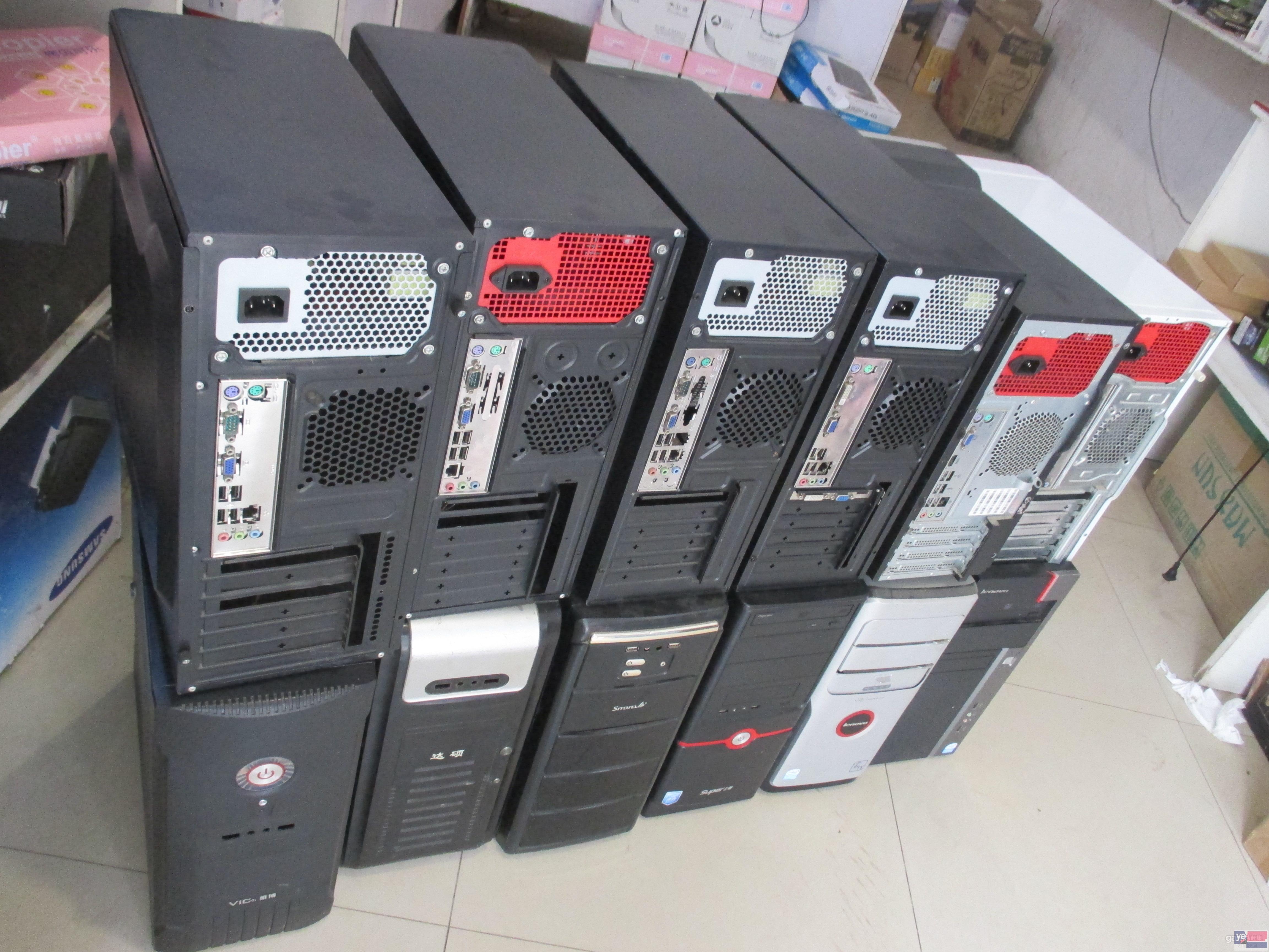 有大量二手台式机电脑出售,双核,四核,游戏电脑,低至499元