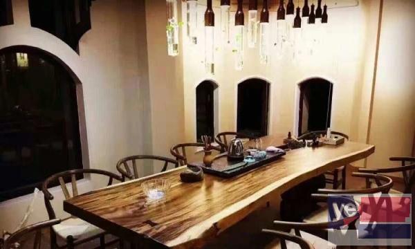 南美胡桃木乌金木办公桌餐桌新中式实木家具