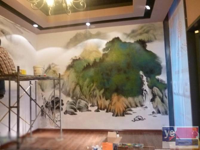 黔东南凯里市手绘墙画壁画墙体彩绘菜馆餐馆酒店KTV墙面绘画