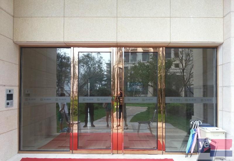 天津市玻璃地弹门价格 河北区铝合金玻璃门厂家
