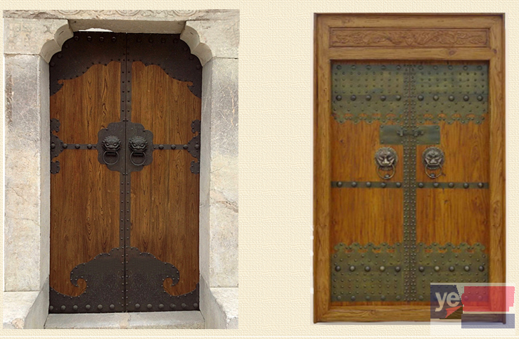 铜钉大门价格 大门设计 热卖 家用大门 纯实木大门