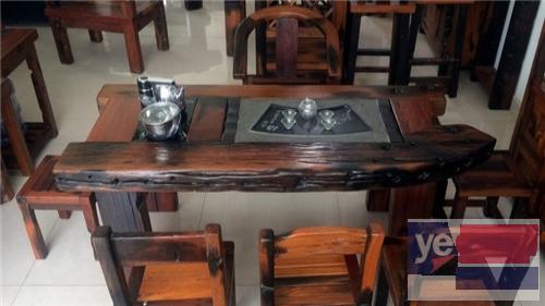 日喀则市老船木家具工厂批发价茶桌茶台办公桌餐桌吧台椅子沙发茶