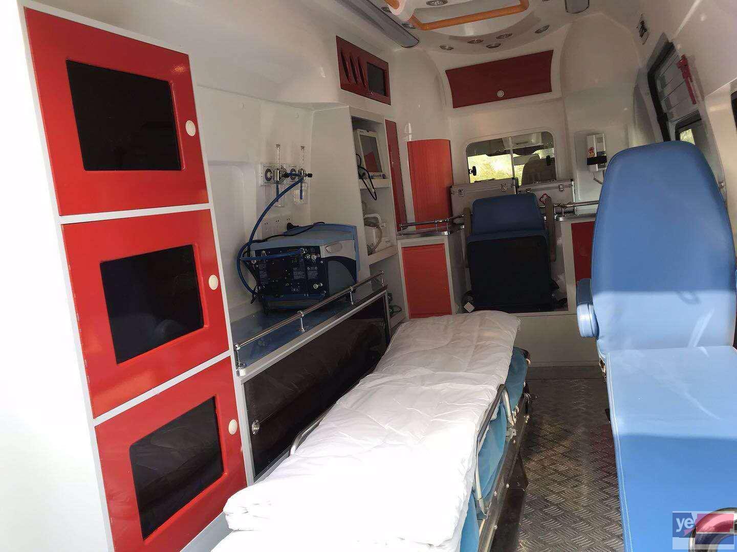 天津武清医院120救护车带呼吸机出租能拉遗体多少电话