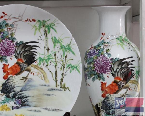 陶瓷摆件三件套 景德镇瓷器粉彩瓷 陶瓷工艺品花瓶
