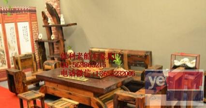 楚雄市老船木家具茶桌办公桌餐桌椅子实木沙发茶几茶台鱼缸博古架