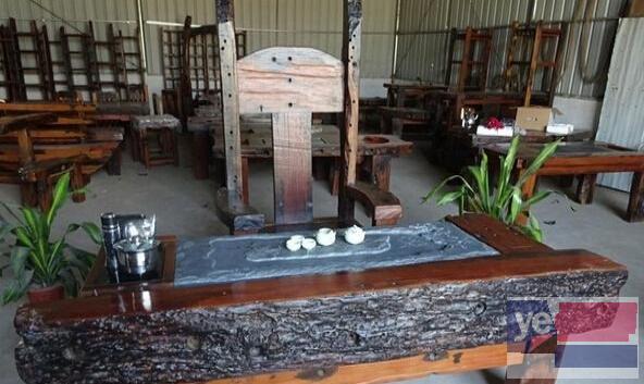 老船木家具厂家直销茶几茶桌餐桌办公台博古架沙发实木红木茶水柜