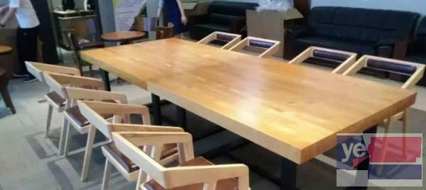 简易办公会议实木桌椅 loft复古餐厅桌椅 吧台吧椅桌椅卡座