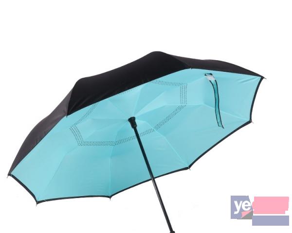 站立C型自动反向伞双层免持汽车雨伞遮阳伞创意直杆