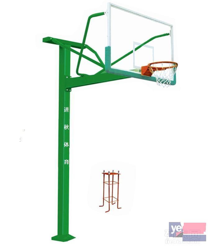 方管固定透明板篮球架 学校体育器材篮球架