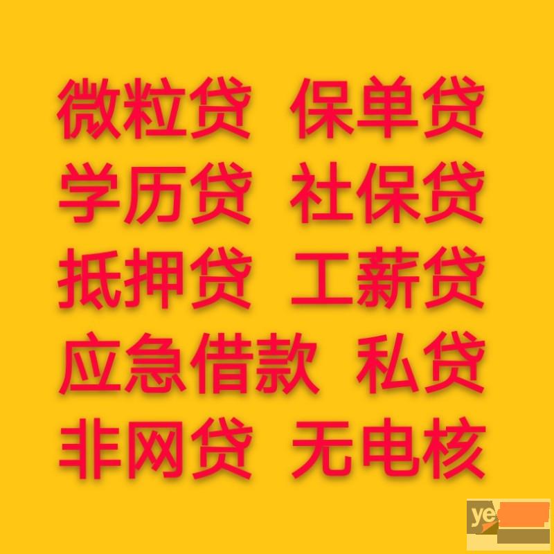 广州佛山微粒贷 工薪贷 社保贷 保单贷 正规私贷 应急借款