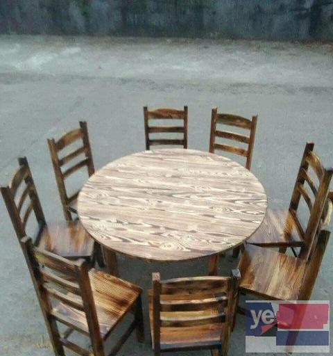 碳化木火锅桌，餐桌，凳子，椅子加盟 火锅