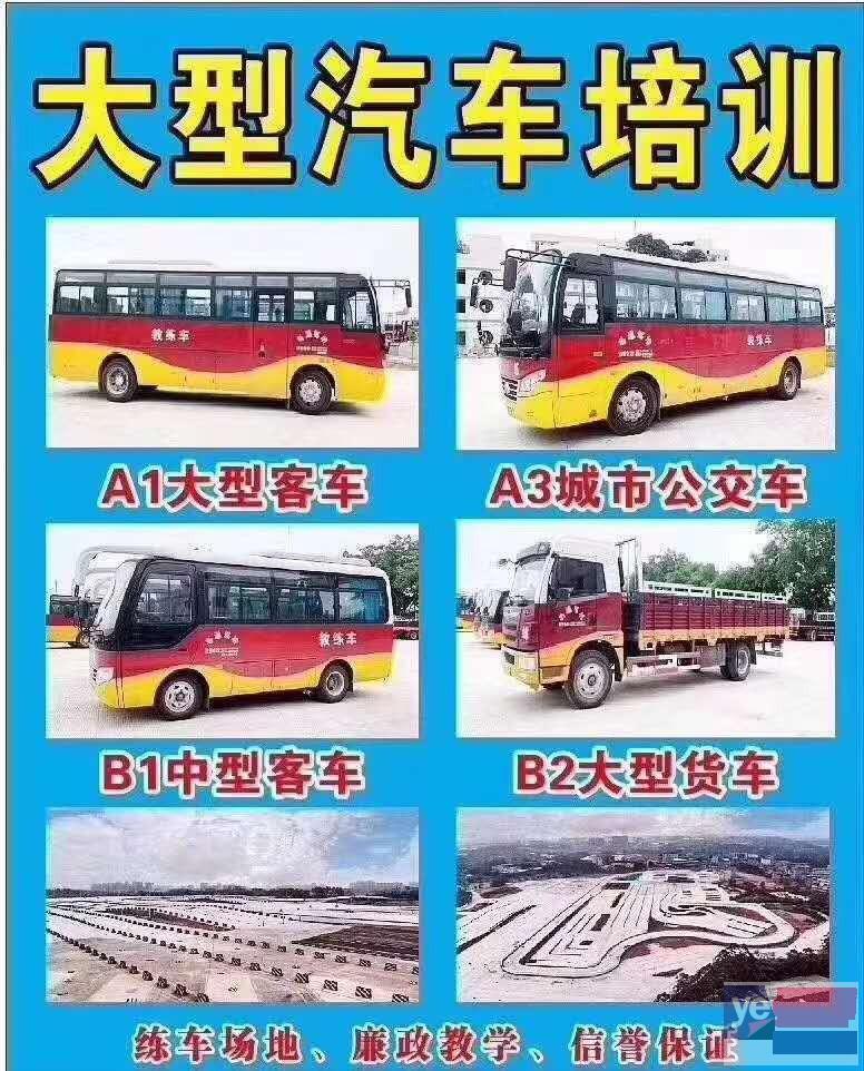阳江增驾大车,C1增驾B2货车,考A3公交A1大巴车