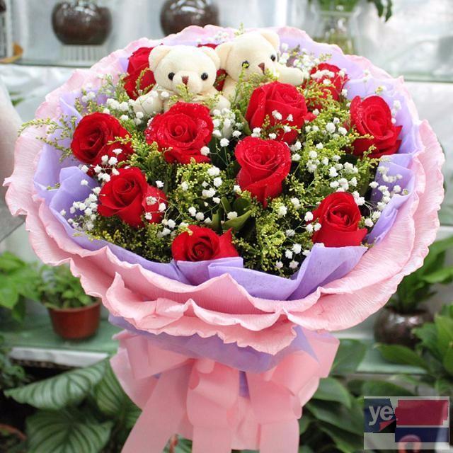 柳江县玫瑰鲜花礼盒免费配送各种鲜花造型生日花束